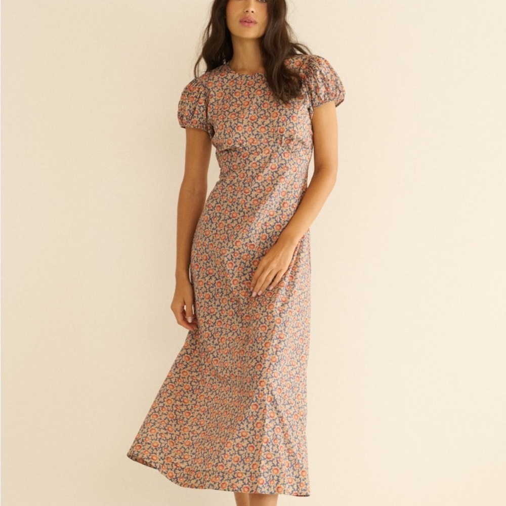 NEW DÔEN RHODIA Dress In Jardin Du Soleil Size S